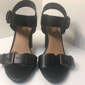 Brash (dsw) US 7 Black, Chunky Heel, Open Toe Sandals